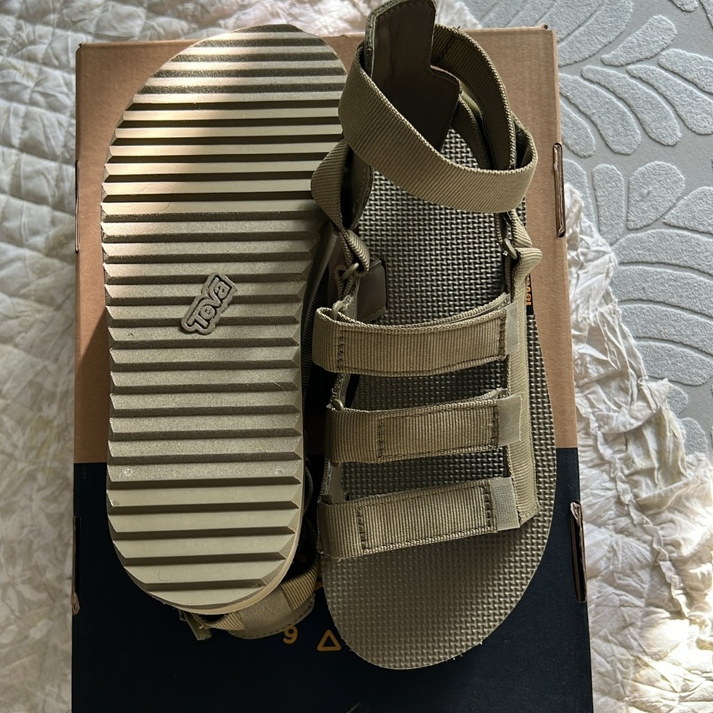 Olive Green TEVA “Flatform” Sandals